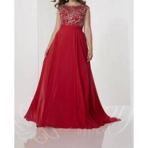 NEW TIFFANY DESIGNS women's prom dress in red